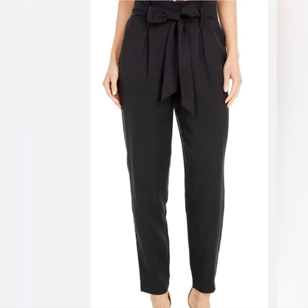 Socialite Black Women's Paperbag Waist Pants